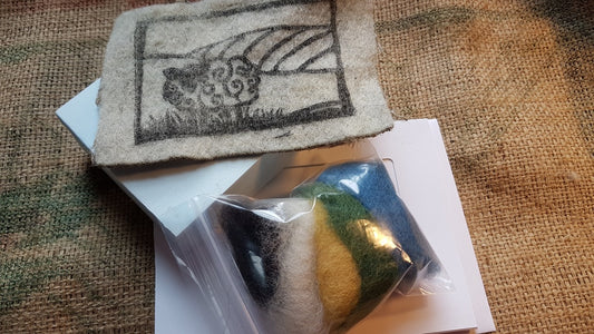 Needle Felting Kit- Sheep Greeting Card