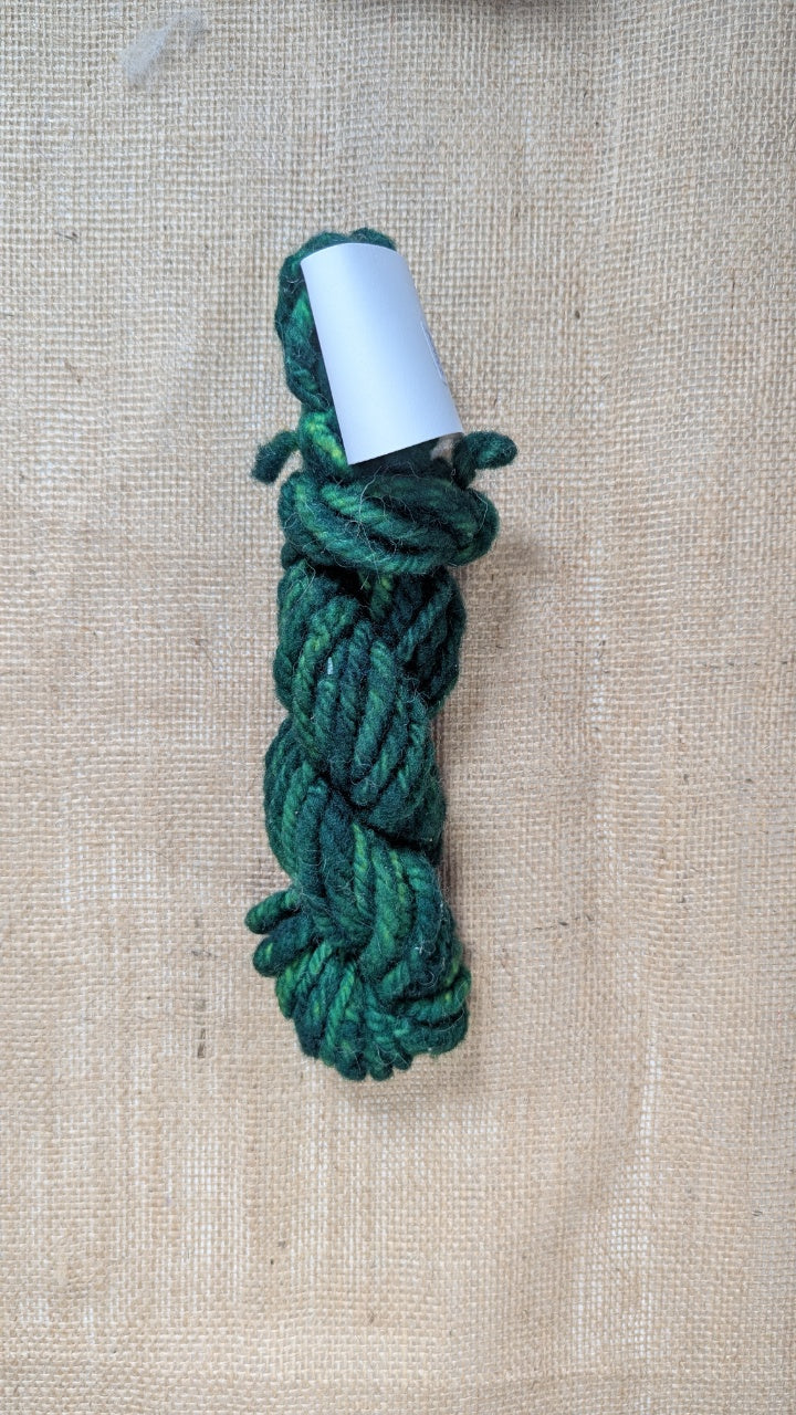 Super Bulky, 3 ply, green - Handspun Yarn