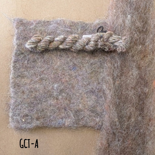 Brown roving for hand spinning weaving and felting