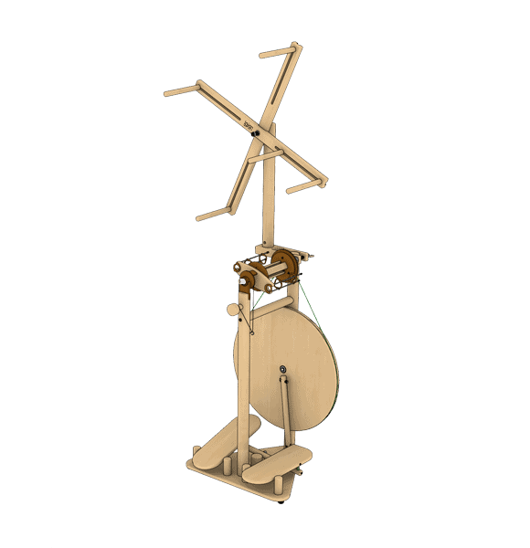wheel lojan Buddy double treadle spinning