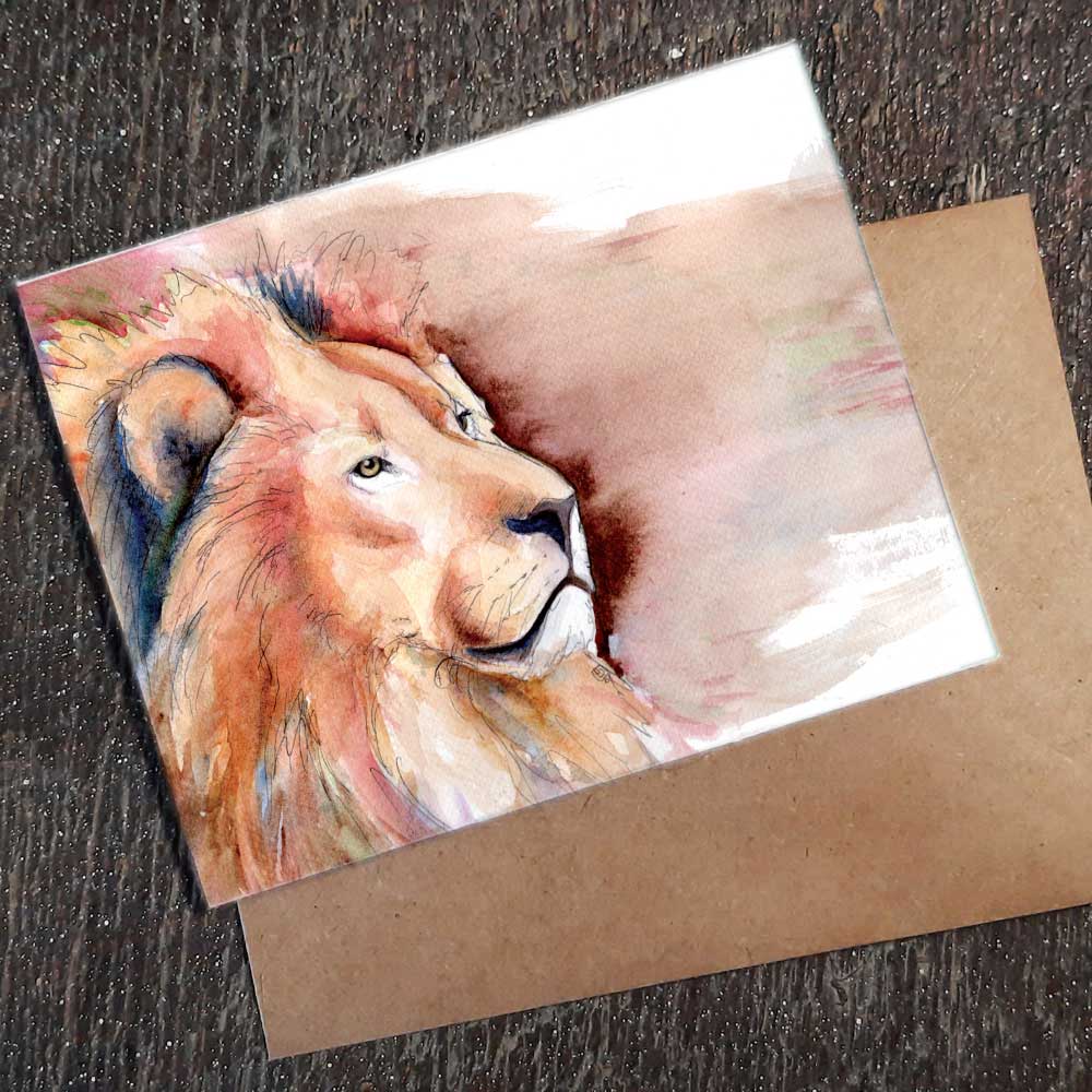 Wildflower Seed Greeting Card - Lion