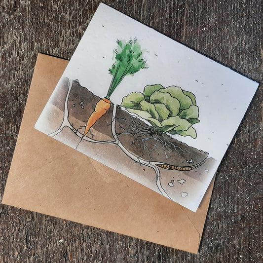 The Humble Earthworm - Plantable seed paper cards