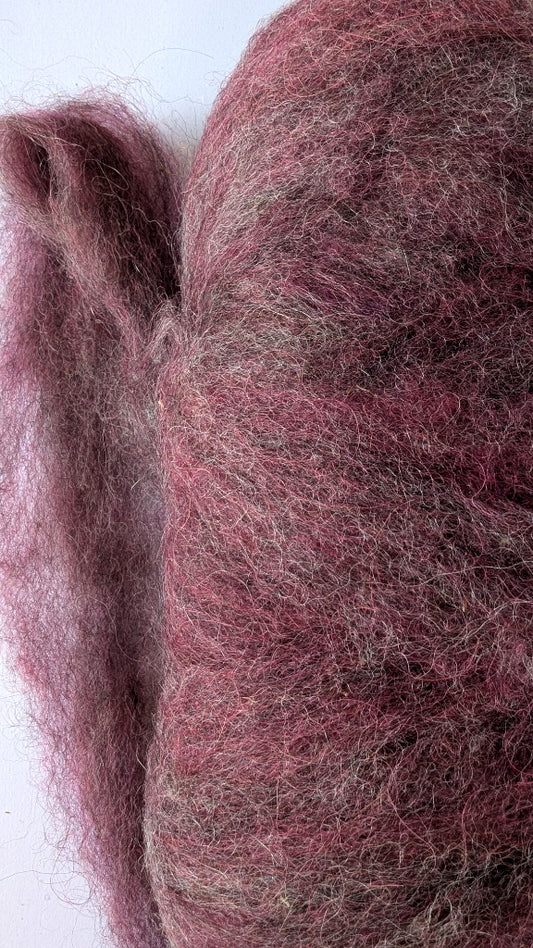 Winter Cardinal- Red, Orange, Brown Roving