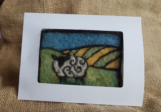 Needle Felting Kit- Sheep Greeting Card