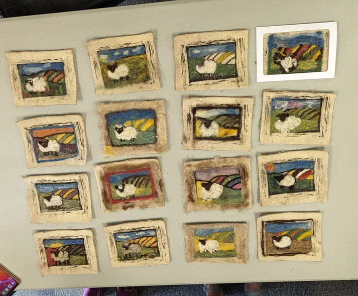 July 17: 2024-Introduction to Needle Felting- Needle Felted Greeting Card EcoWool Canada