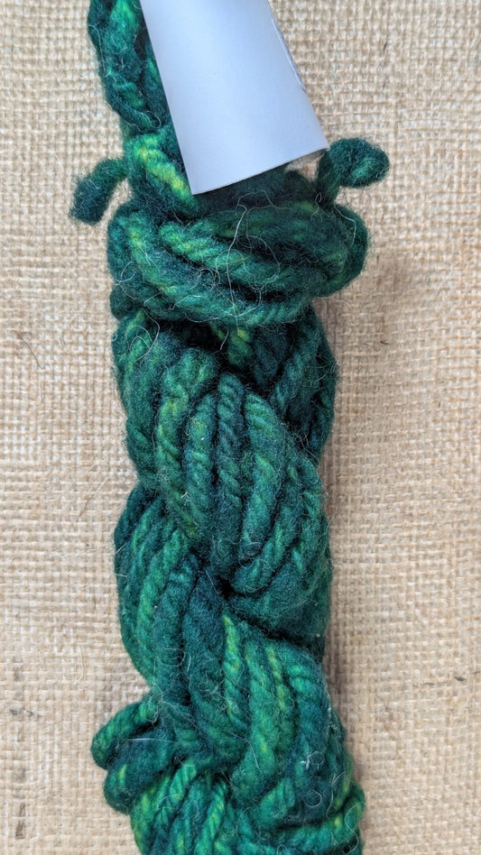 Super Bulky, 3 ply, green - Handspun Yarn