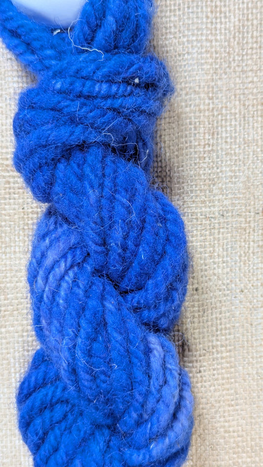 Super Bulky, 3 ply,  72 grams, blue - Handspun Yarn