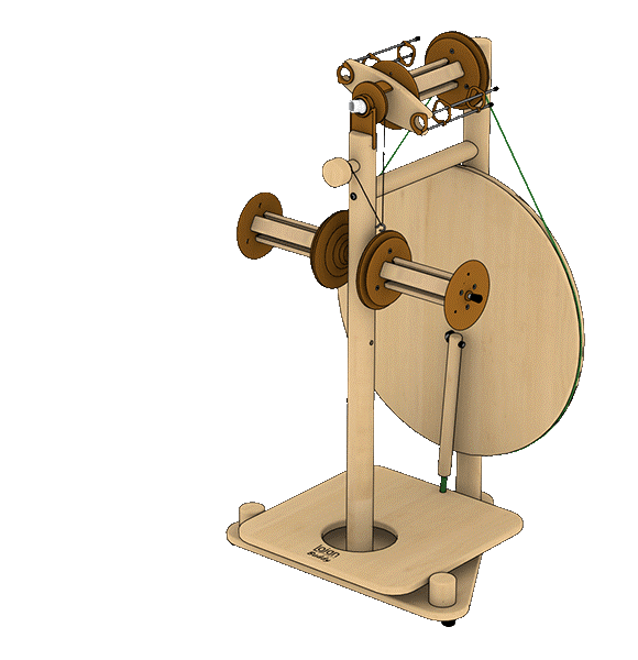 Budget Buddy Wide Treadle Spinning Wheel by Lojan