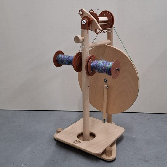 Budget Buddy Wide Treadle Spinning Wheel by Lojan