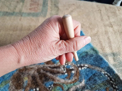 single needle holder felting wood ergonomic
