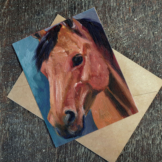 Wildflower Seed Greeting Card - Bay Horse