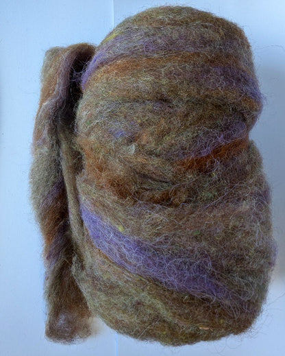Raw Geode - Brown, Purple Roving