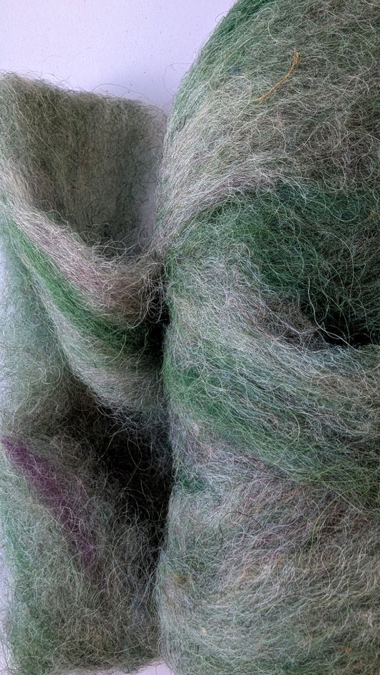 Lichen-Green, Grey, Purple Roving