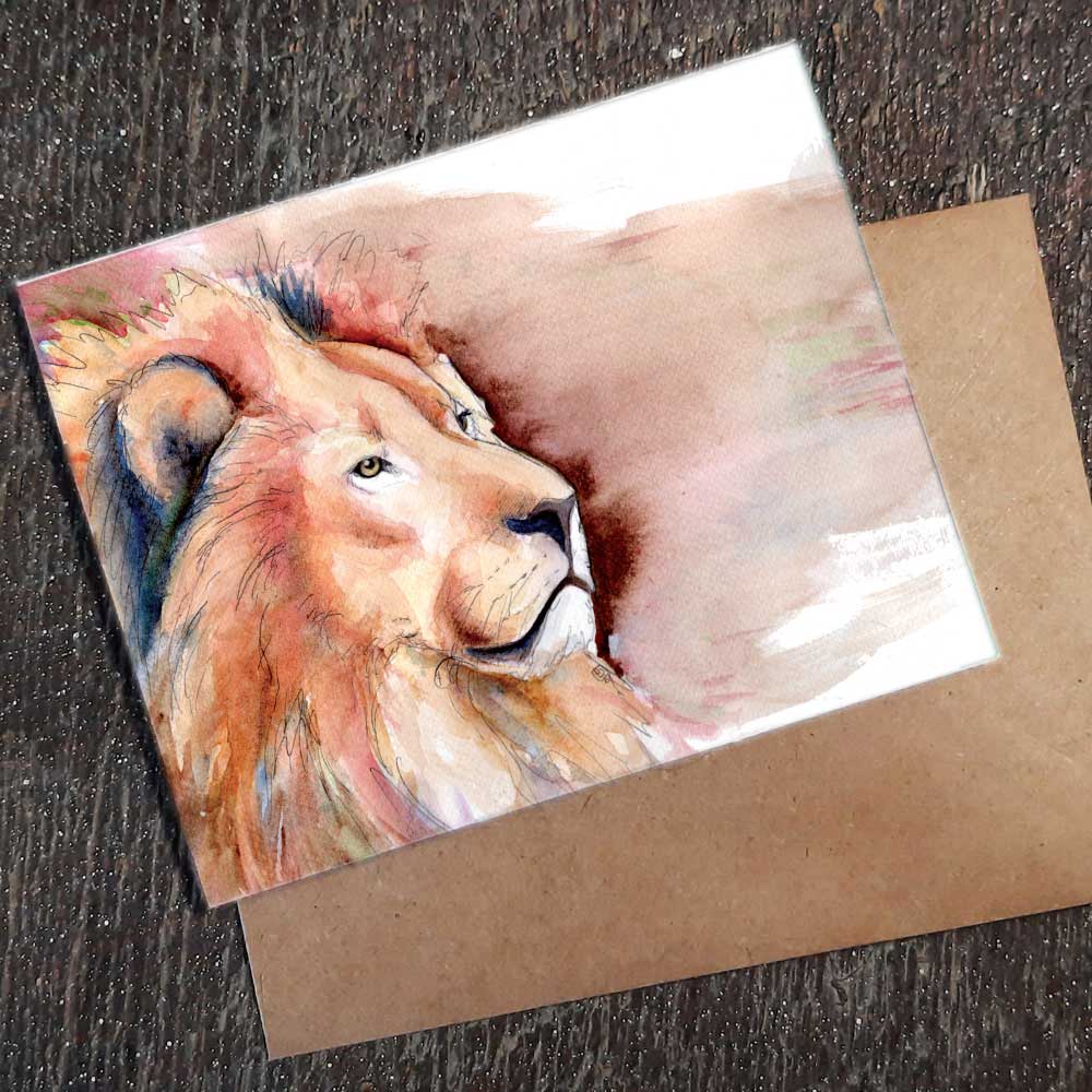 Lion- Plantable seed paper cards