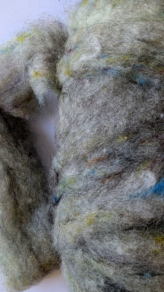 Low Tide-Grey, yellow, Blue, Red Roving