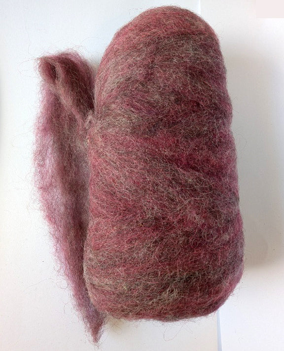 Winter Cardinal- Red, Orange, Brown Roving