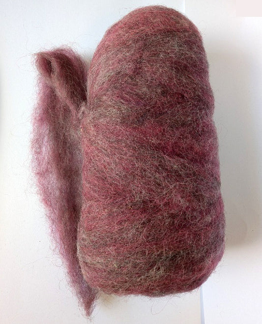 Winter Cardinal- Red, Orange, Brown Roving