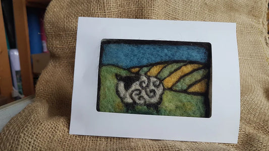 July 17: 2024-Introduction to Needle Felting- Needle Felted Greeting Card EcoWool Canada