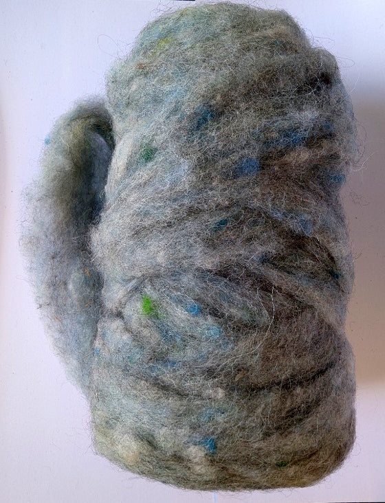 Winter Surf - Grey, Turquoise, Green  Roving