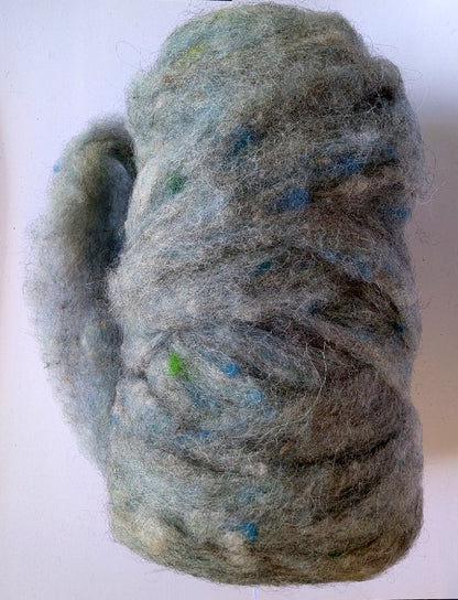 Winter Surf - Grey, Turquoise, Green  Roving